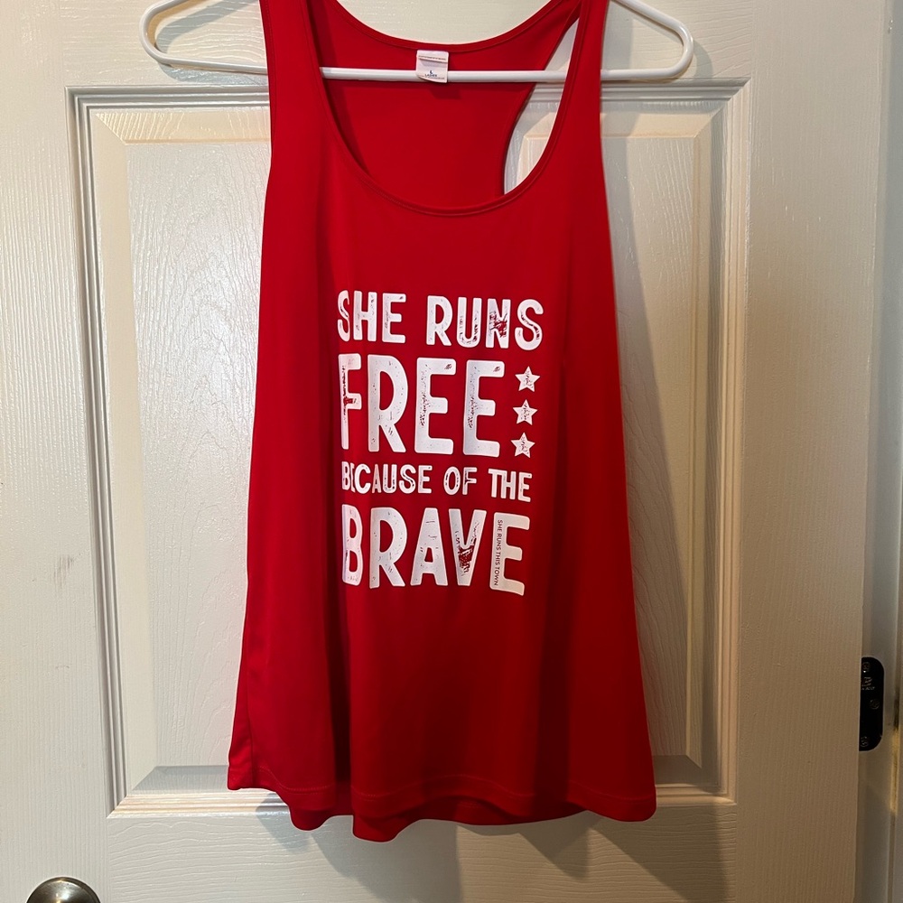 Red Graphic Tank Top